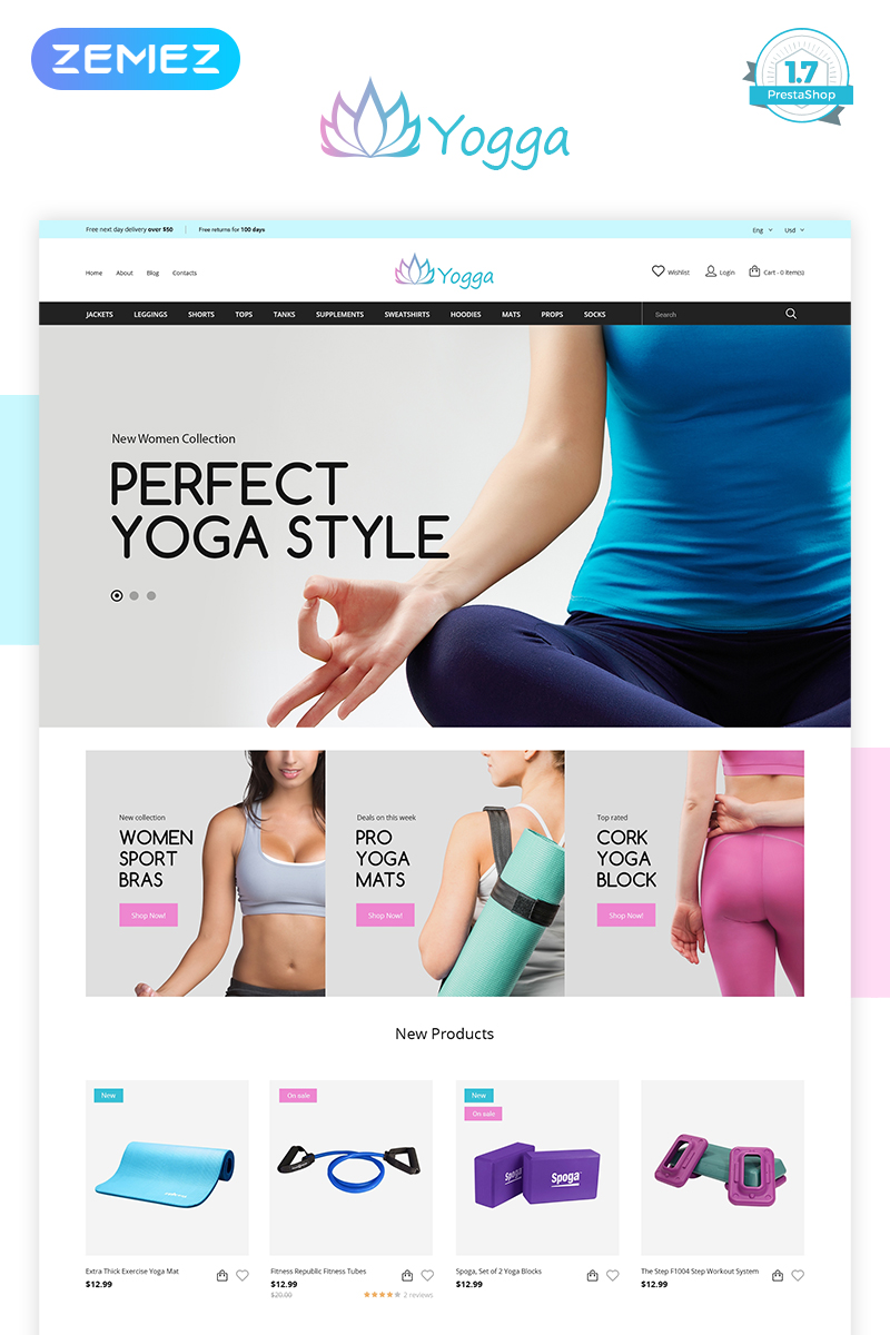 Yogga - Sports Shop PrestaShop Theme