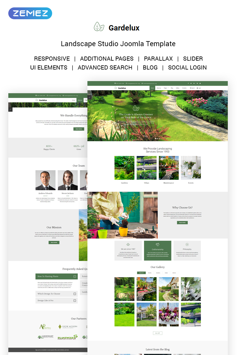 Gardelux - Landscape Studio Joomla Template