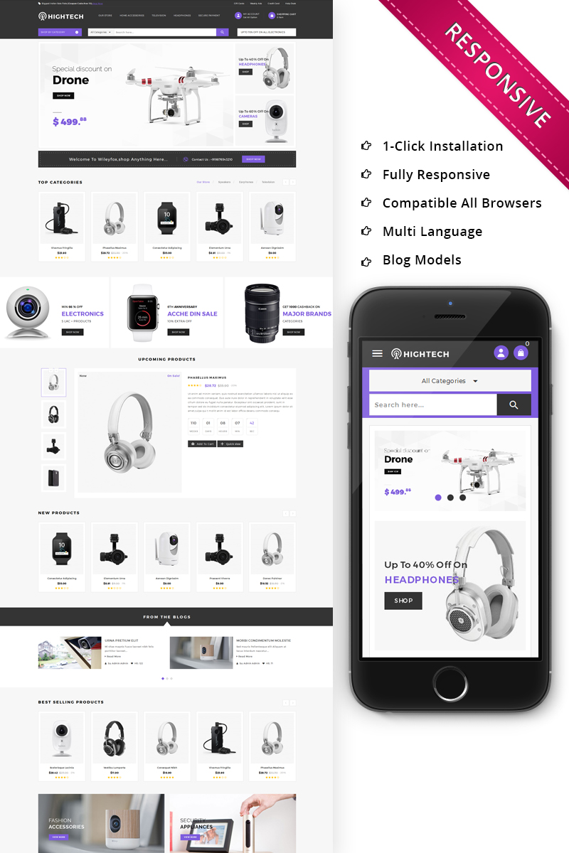 HiTech Electronic - Responsive PrestaShop Theme