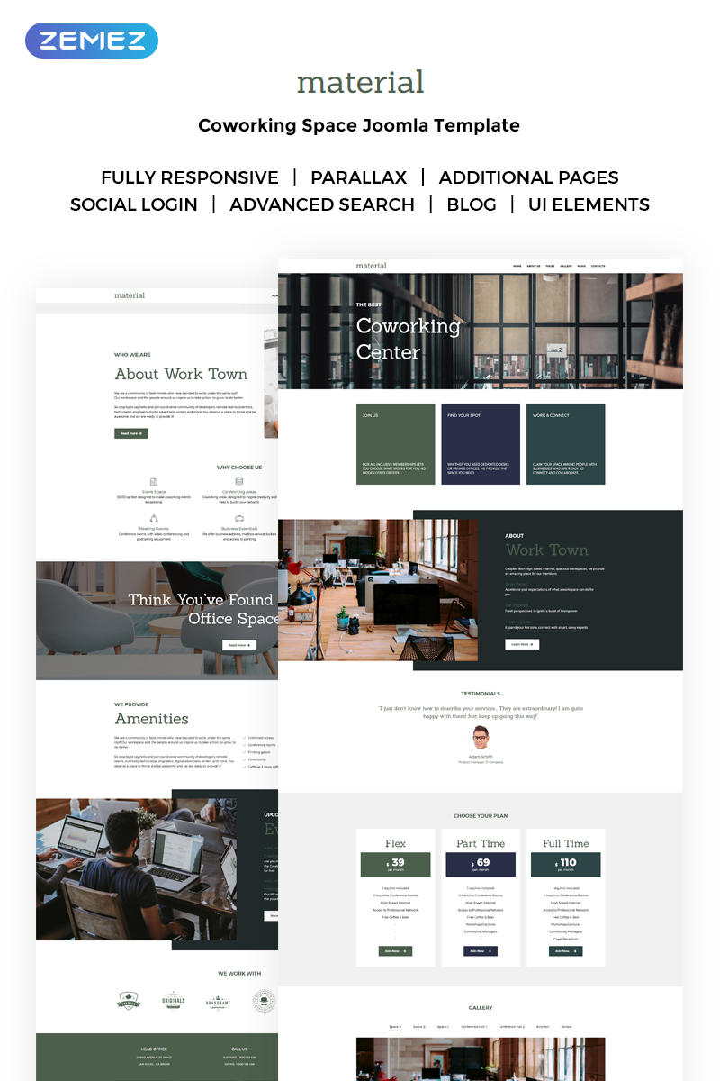 Work Town - Coworking Space Joomla Template