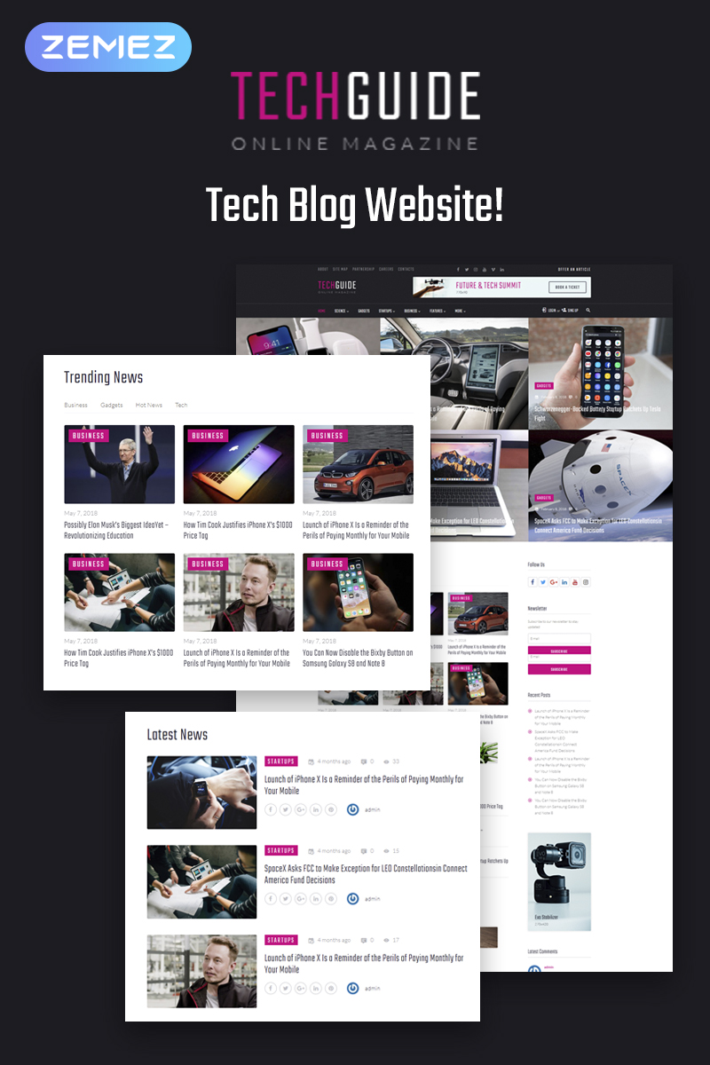 Techguide - Tech Blog WordPress Elementor Theme