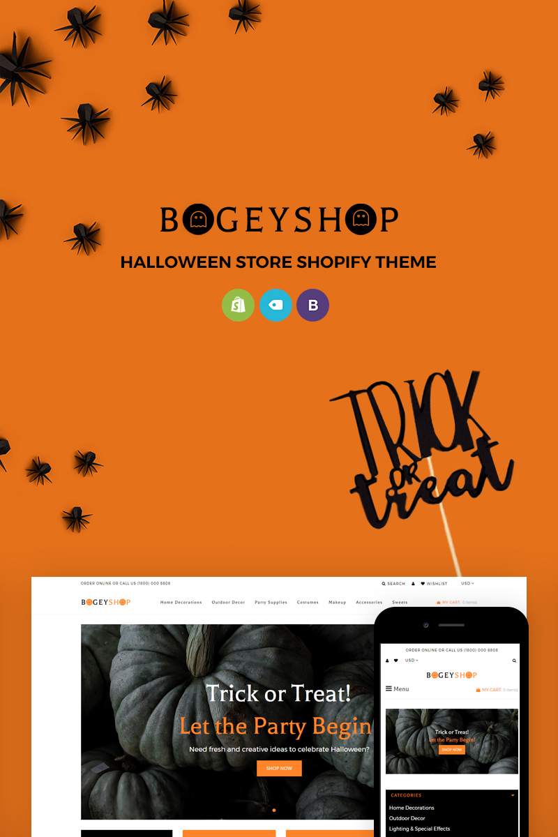 Bogey Shop - Elegant Party Supplies Online Store Shopify Theme