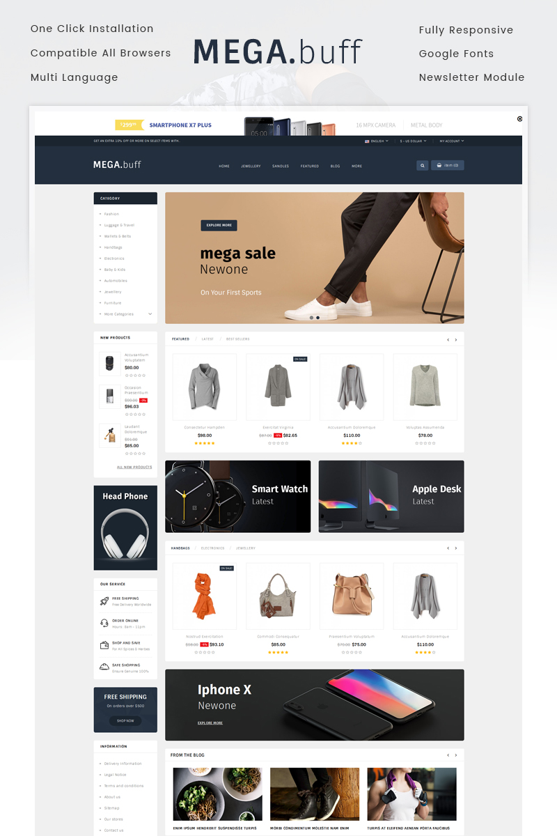 Mega Buff - Multipurpose store OpenCart  Responsive Template