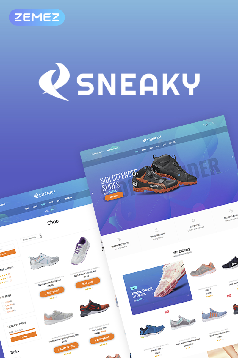 Sneaky - Sport Shoes Elementor WooCommerce Theme