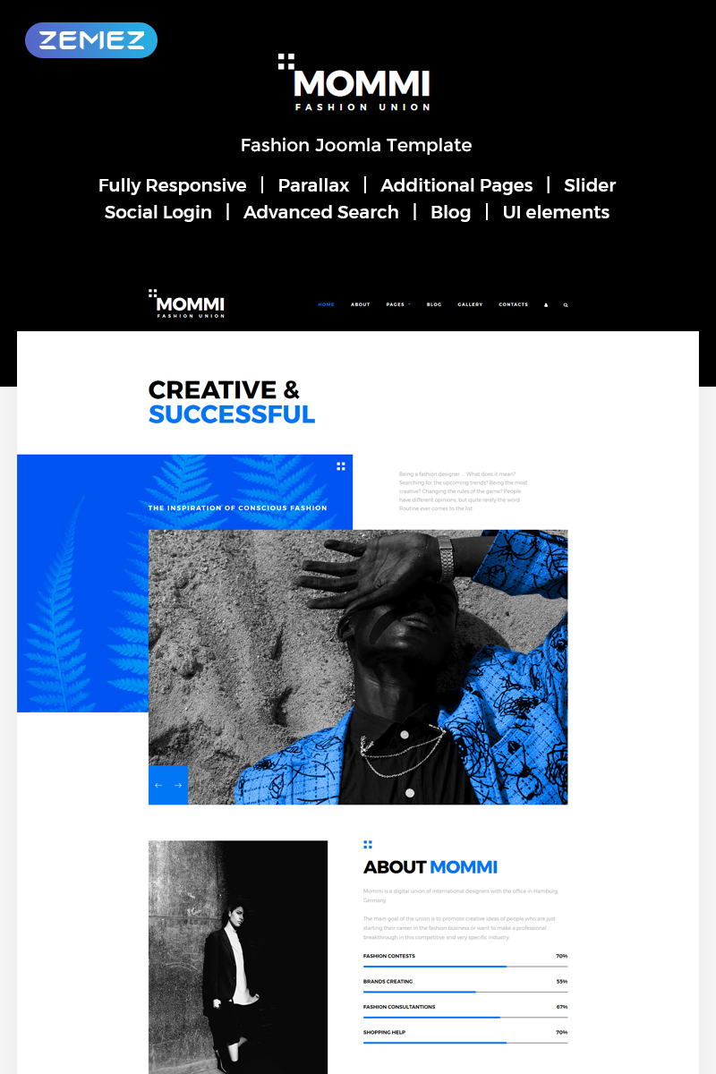 MOMMI - Fashion Union Joomla Template