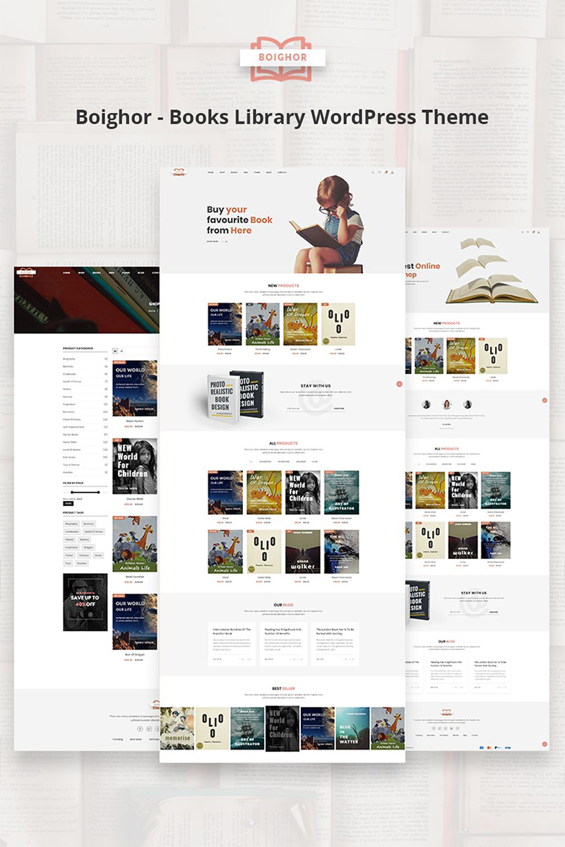 Boighor - Books Library WooCommerce Theme