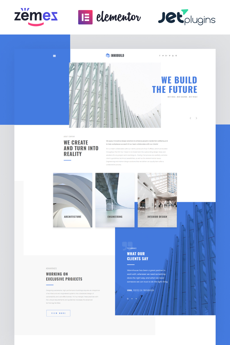 Innobuild - Solid And Reliable Architecture Design WordPress Theme