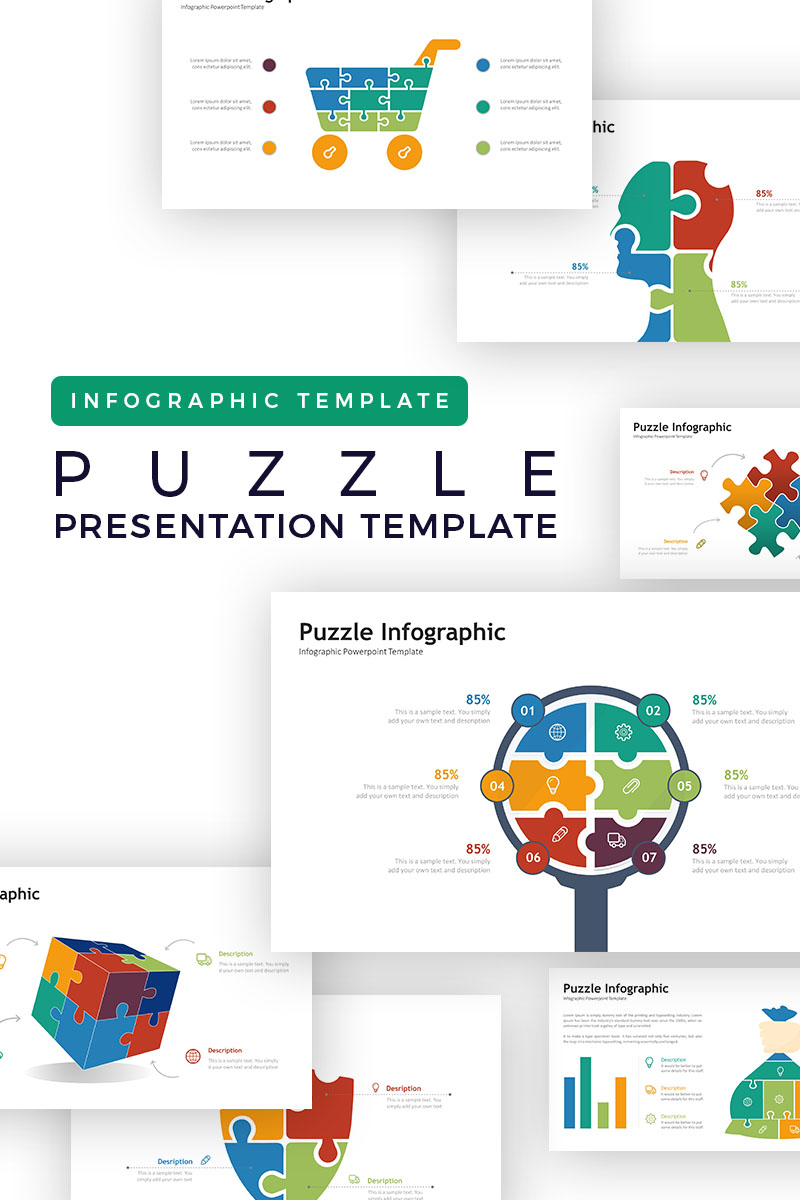 Puzzle Presentation - Infographic PowerPoint template