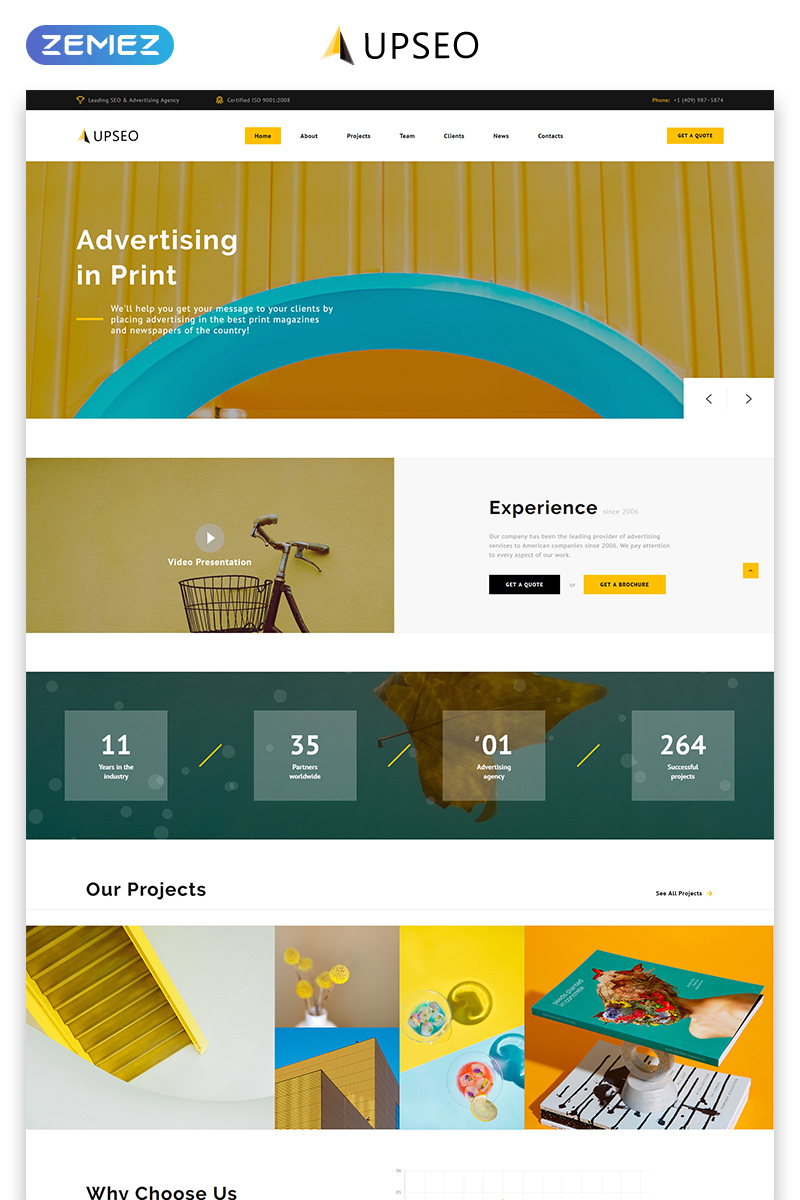 Upseo - Advertising HTML Landing Page Template