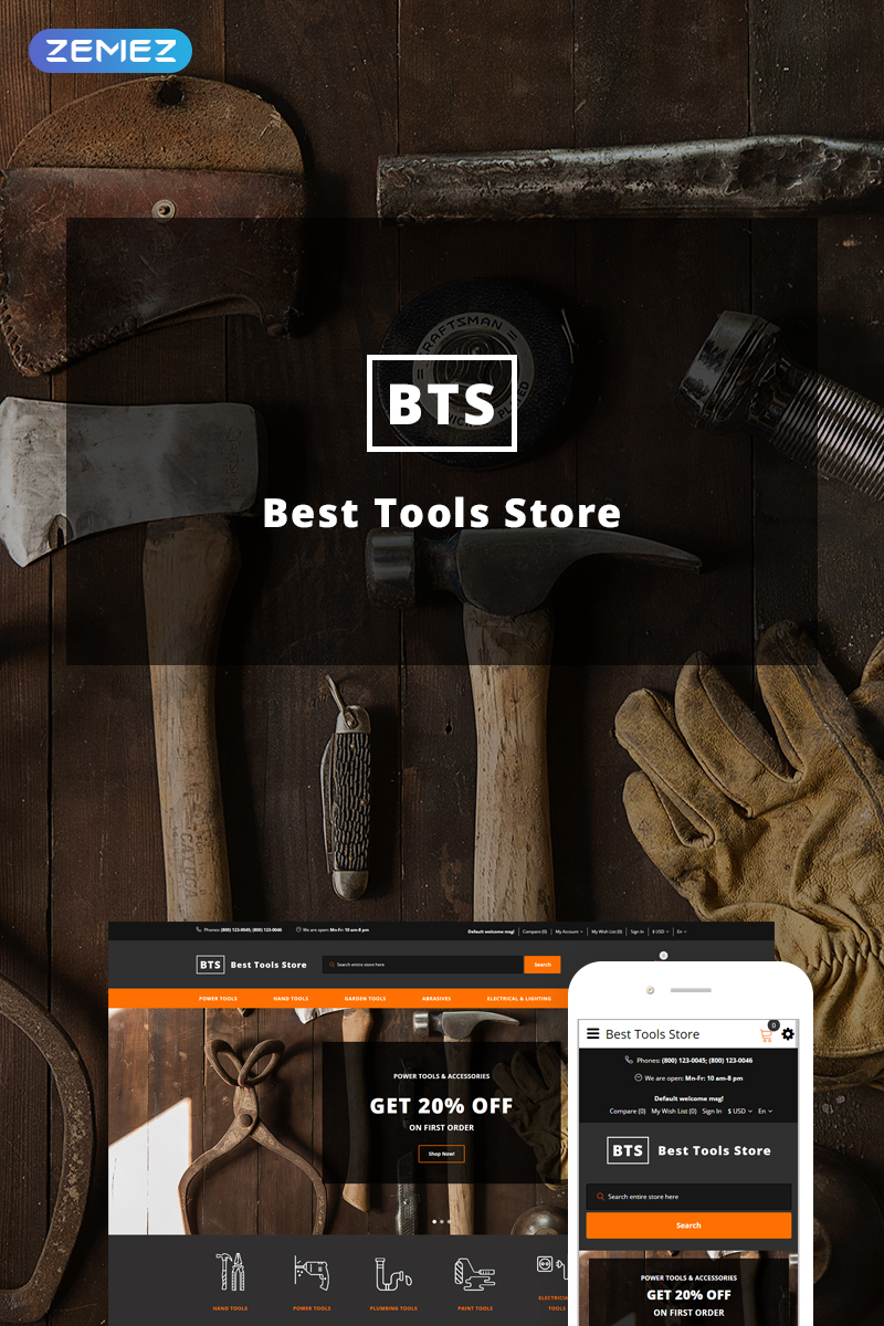 Best Tools Store OpenCart Template