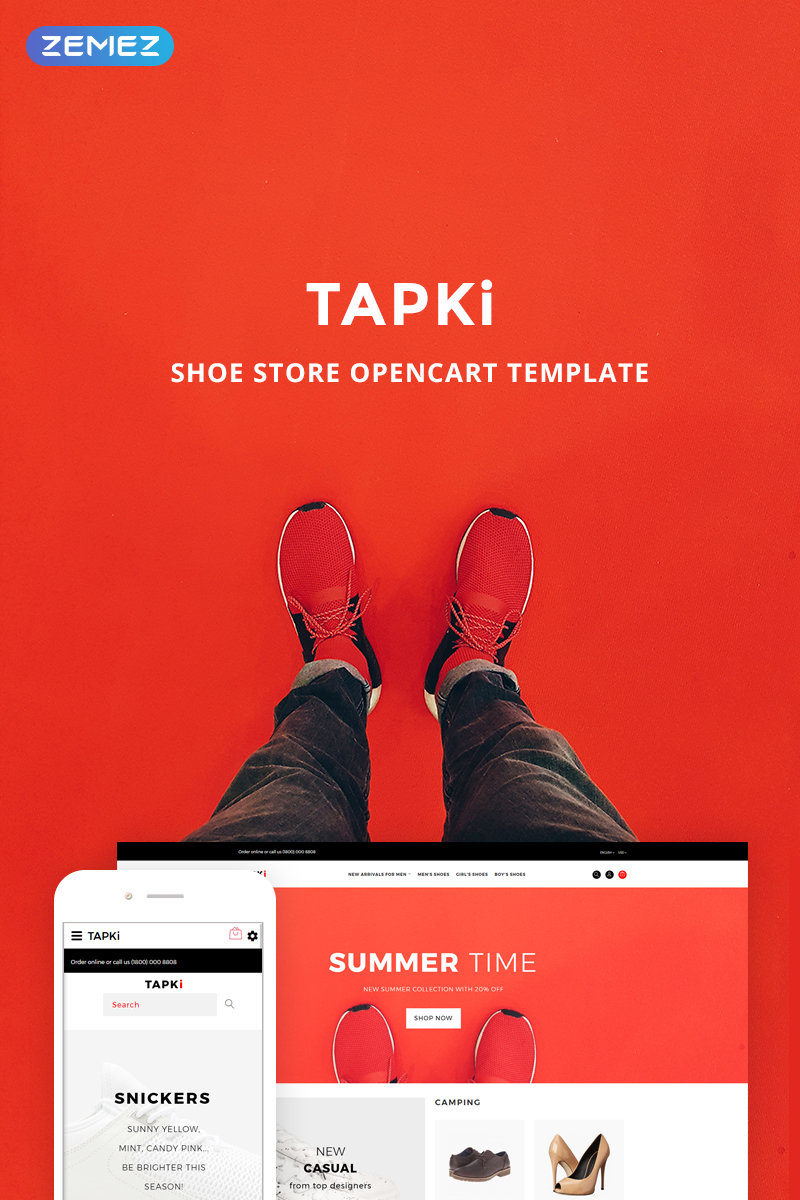 TAPKi - Shoe Store OpenCart Template