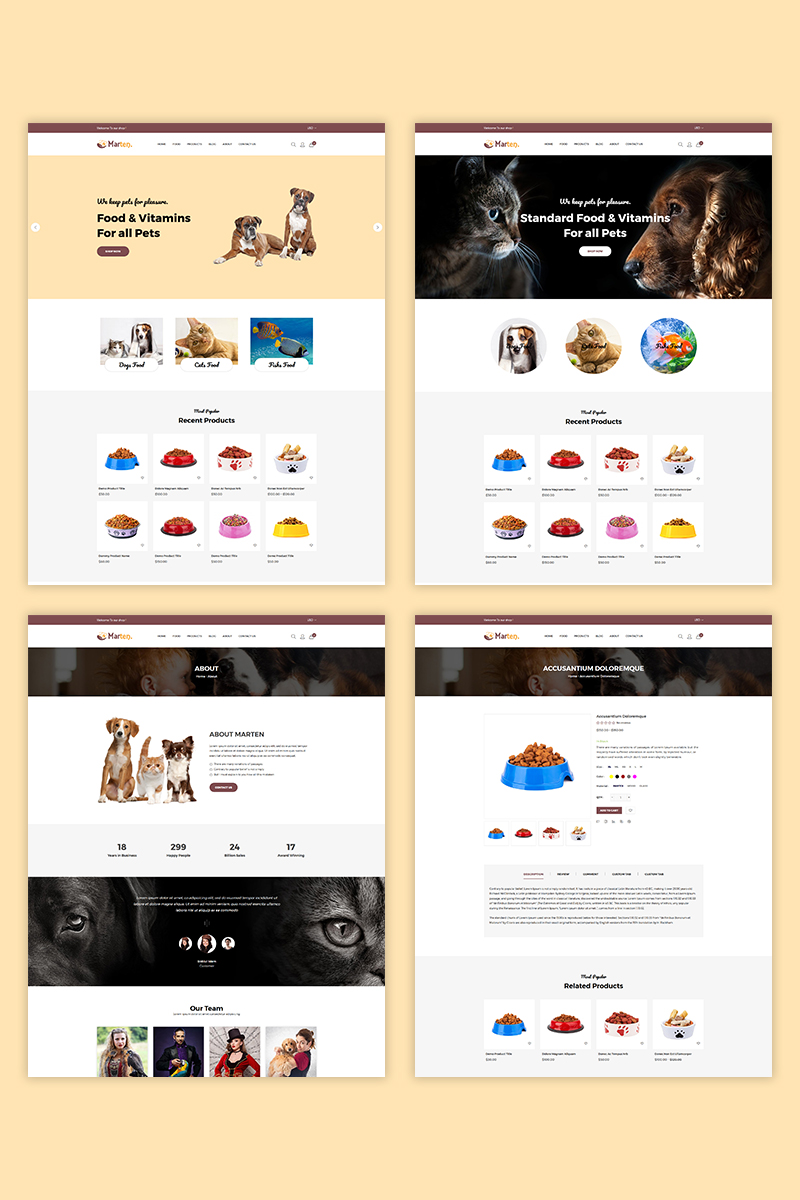 Marten - Pet Food Shopify Theme