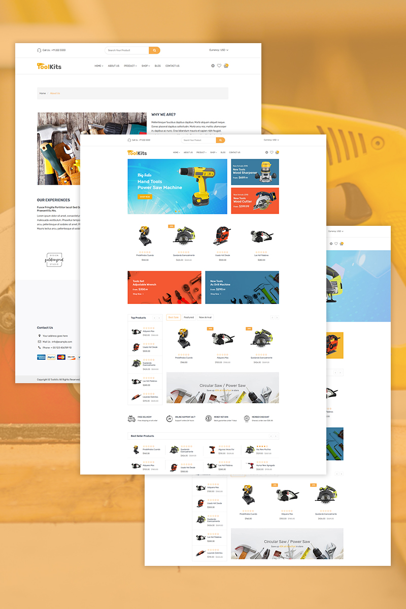 Toolkits - Tools, Equipment Store Shopify Theme