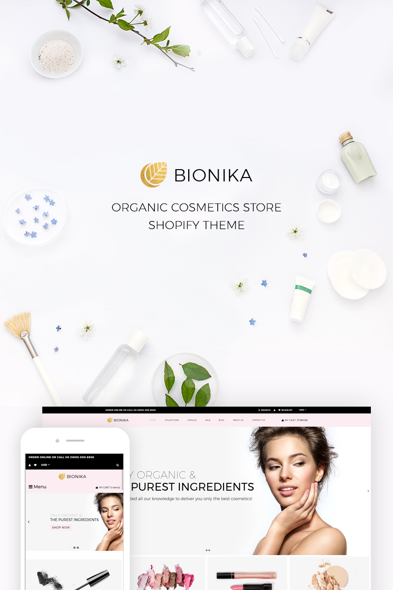 Bionika - Organic Cosmetics Store Shopify Theme