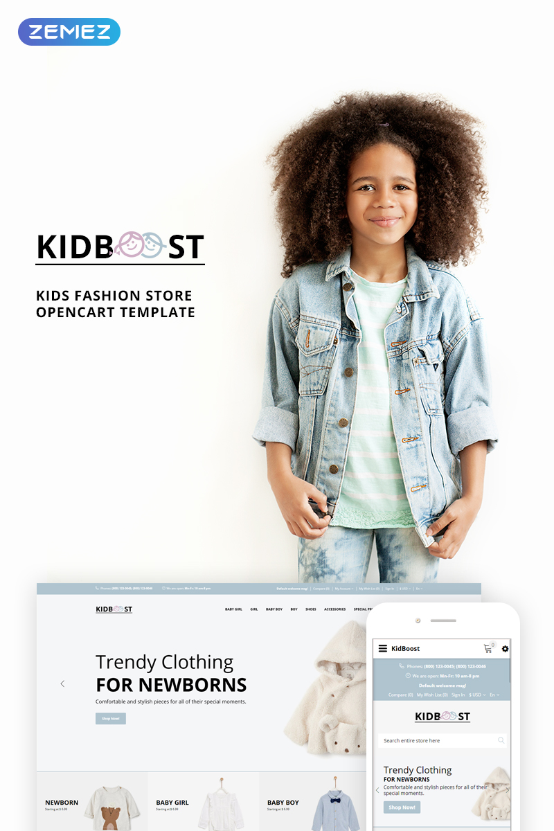 KidBoost - Kids Fashion Store OpenCart Template