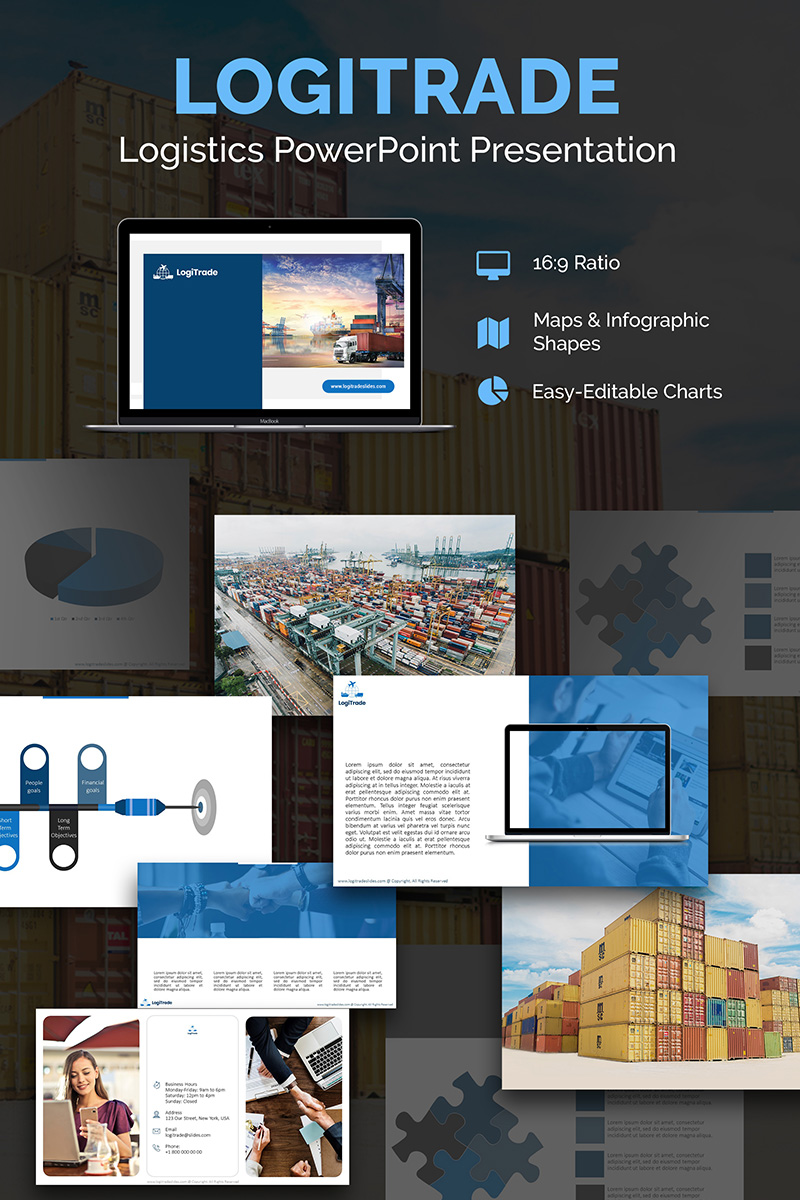 Logistics PPT Slides PowerPoint template