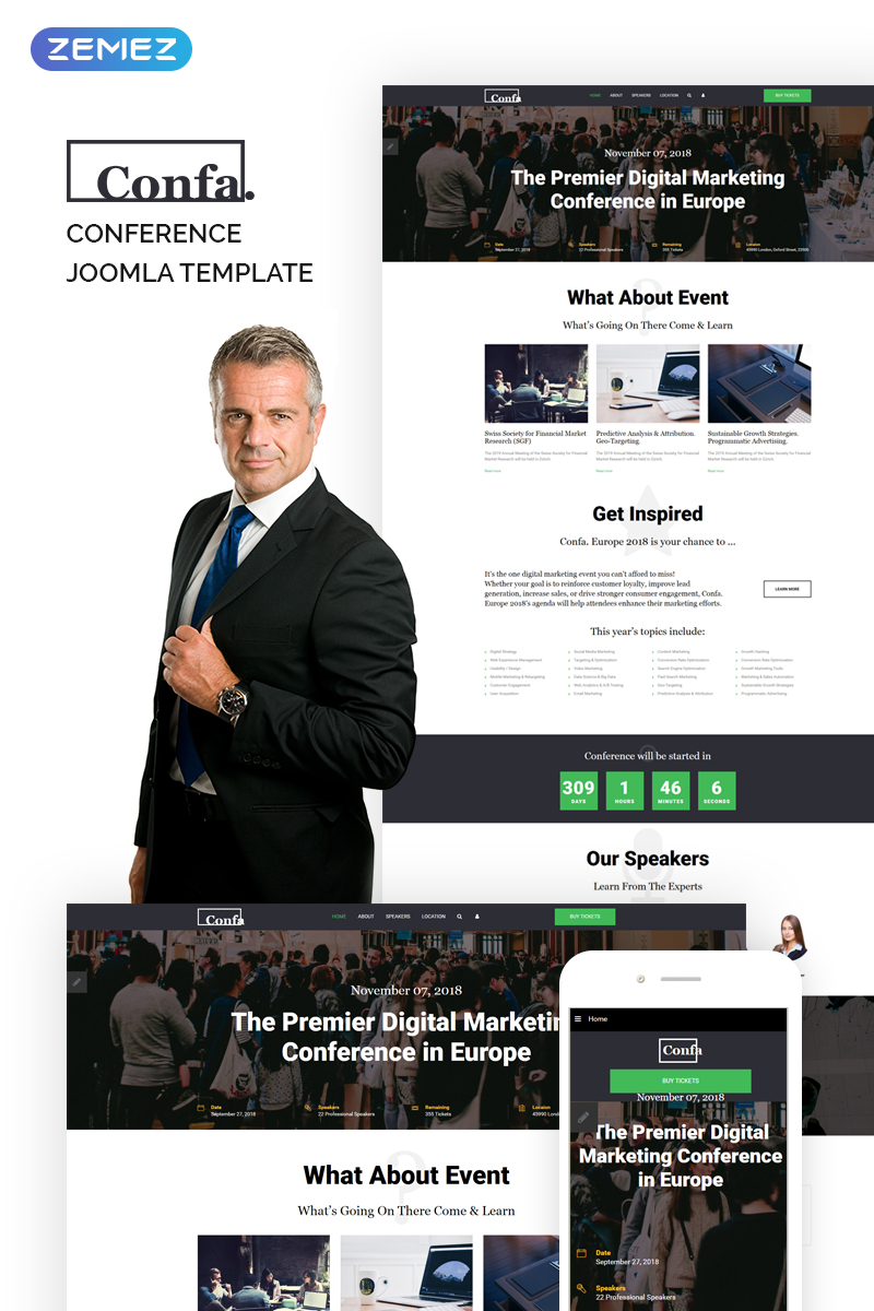 Confa - Event Joomla Template