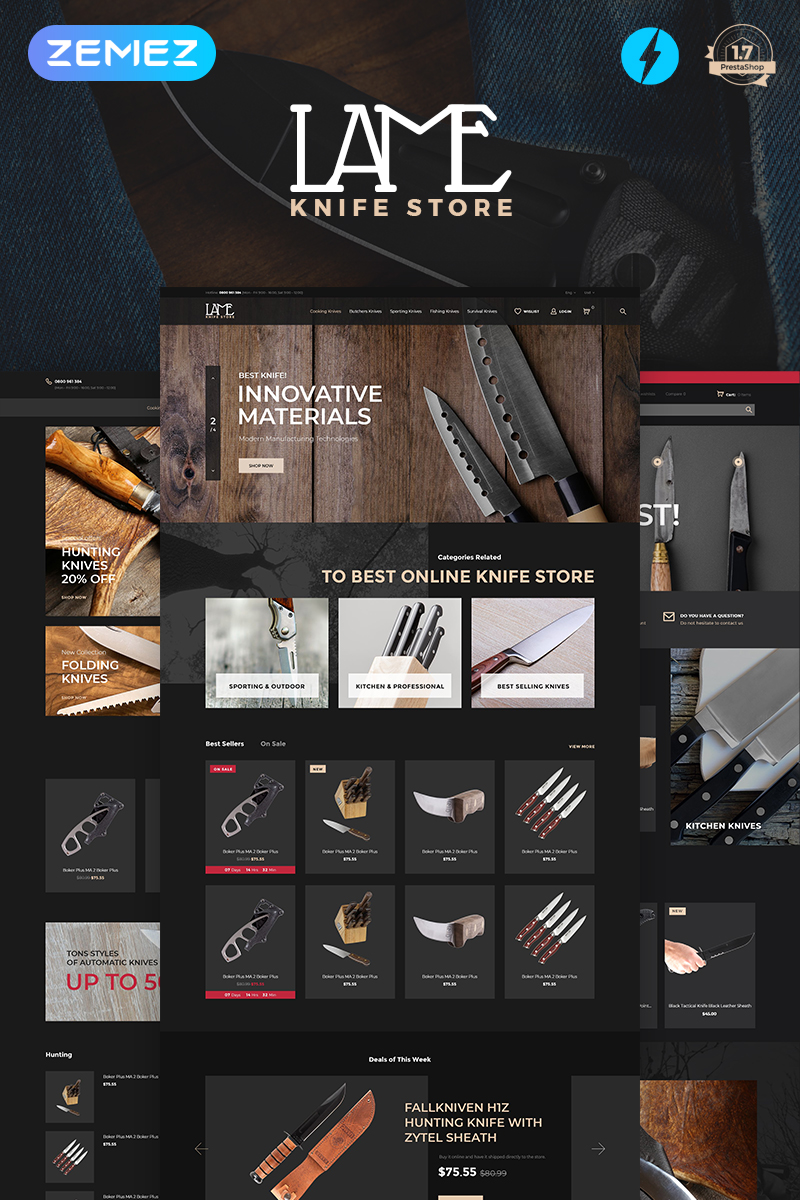 LAME - Knife Store PrestaShop Theme