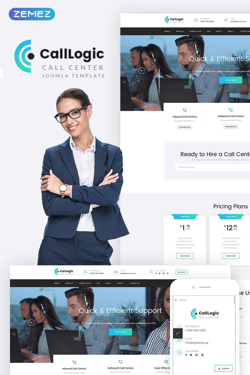 Call Center Website Template from scr.template-help.com