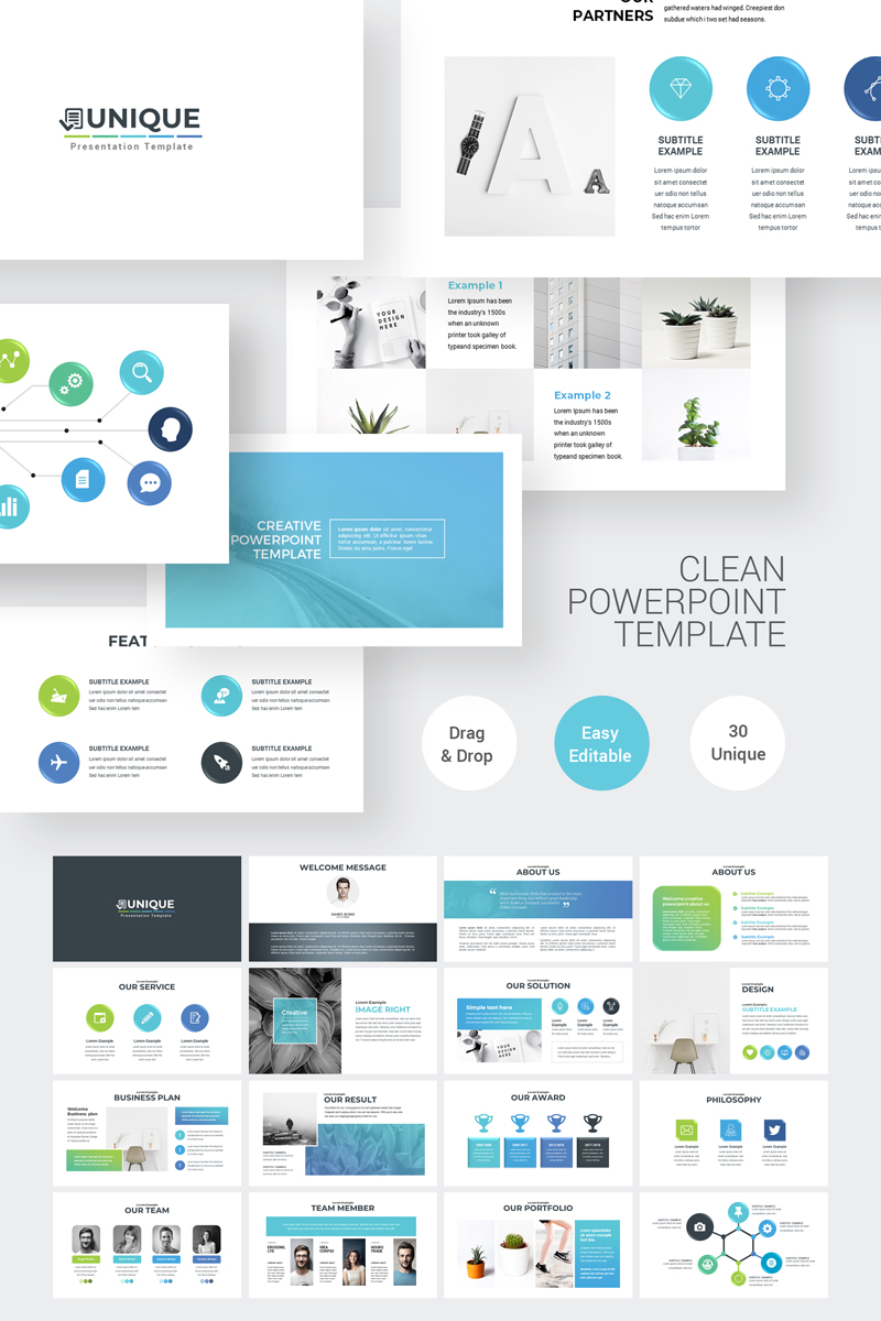 Clean Simple PowerPoint template for 20