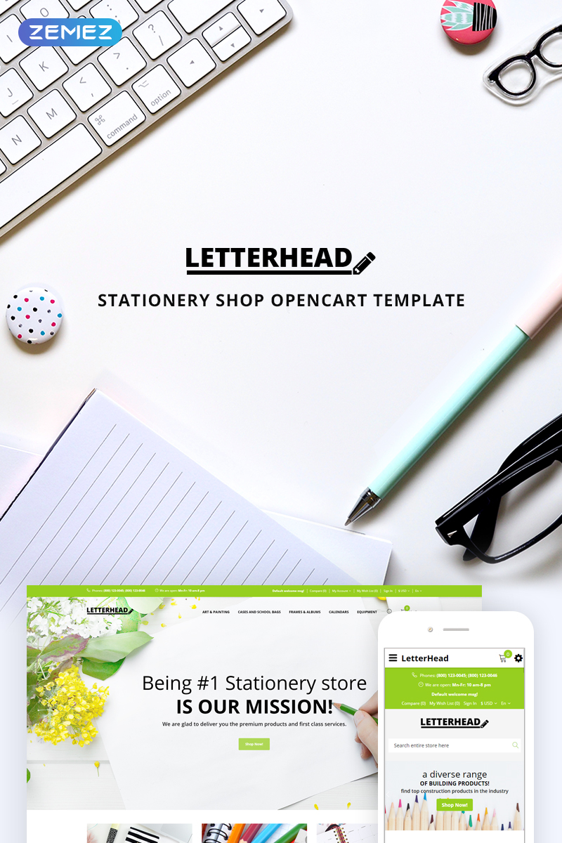 Letterhead - Stationery OpenCart Template