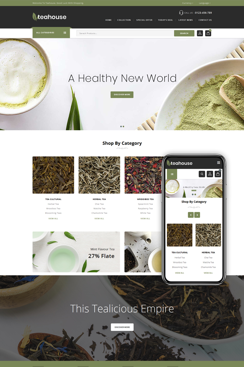 Teahouse - Food and Drinks Store PrestaShop Theme