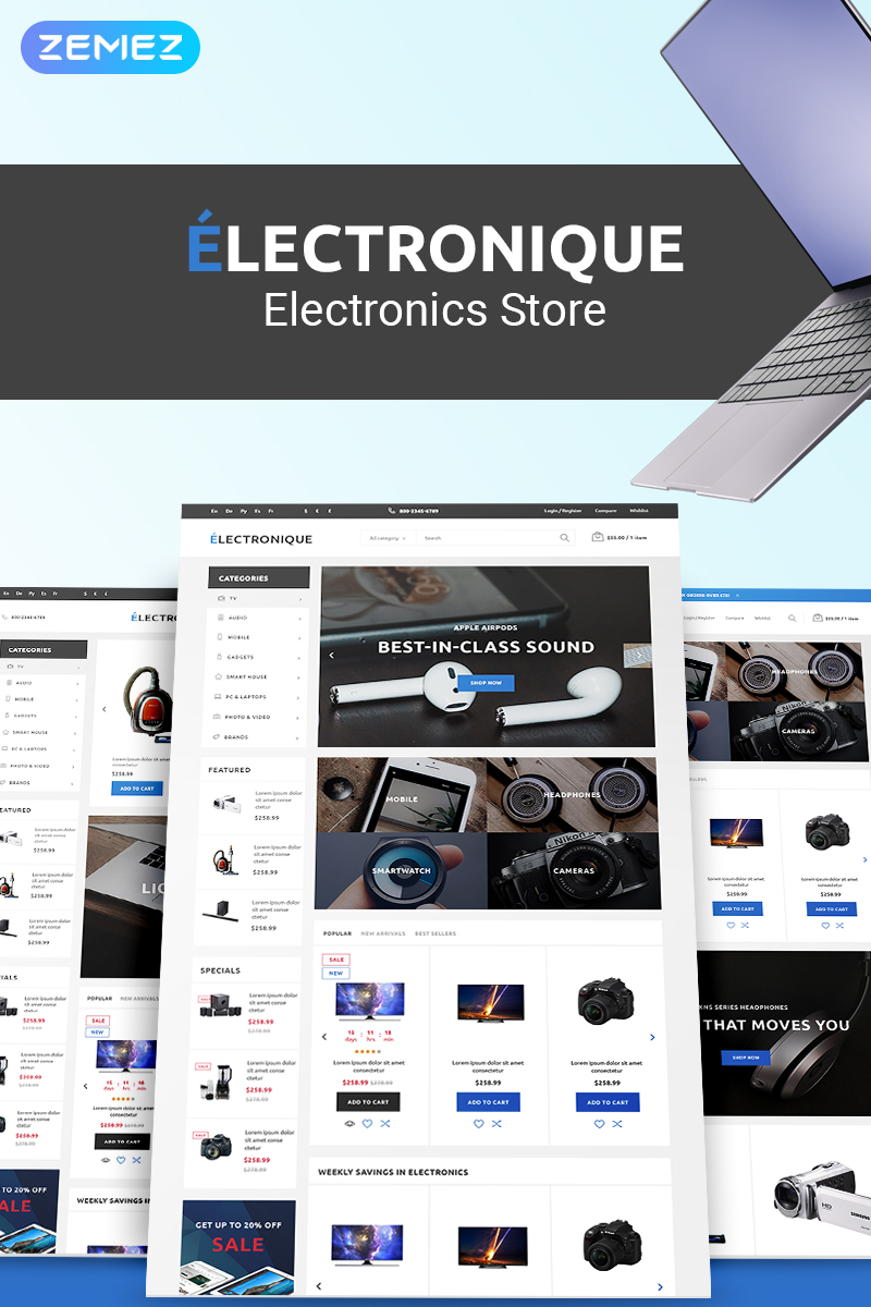 Electronique - Electronics Store PrestaShop Theme