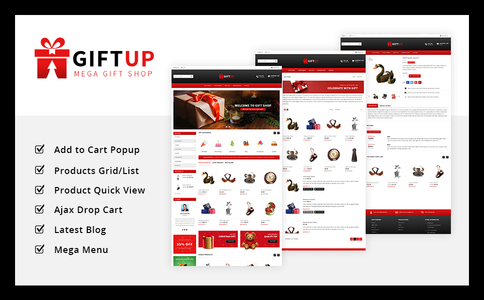 GiftUp Flowers and Gift shop PrestaShop Theme