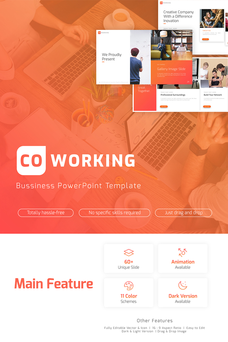 Coworking PowerPoint template