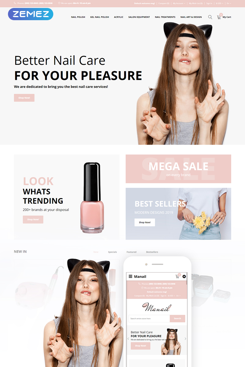 Manail - Fashion & Beauty Ready-to-use OpenCart Template