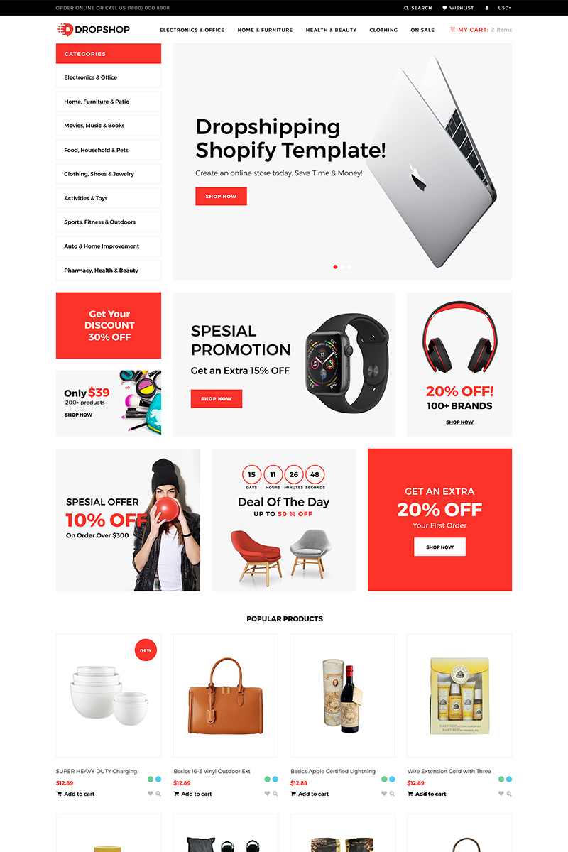 Shopify Eshop Πρότυπα