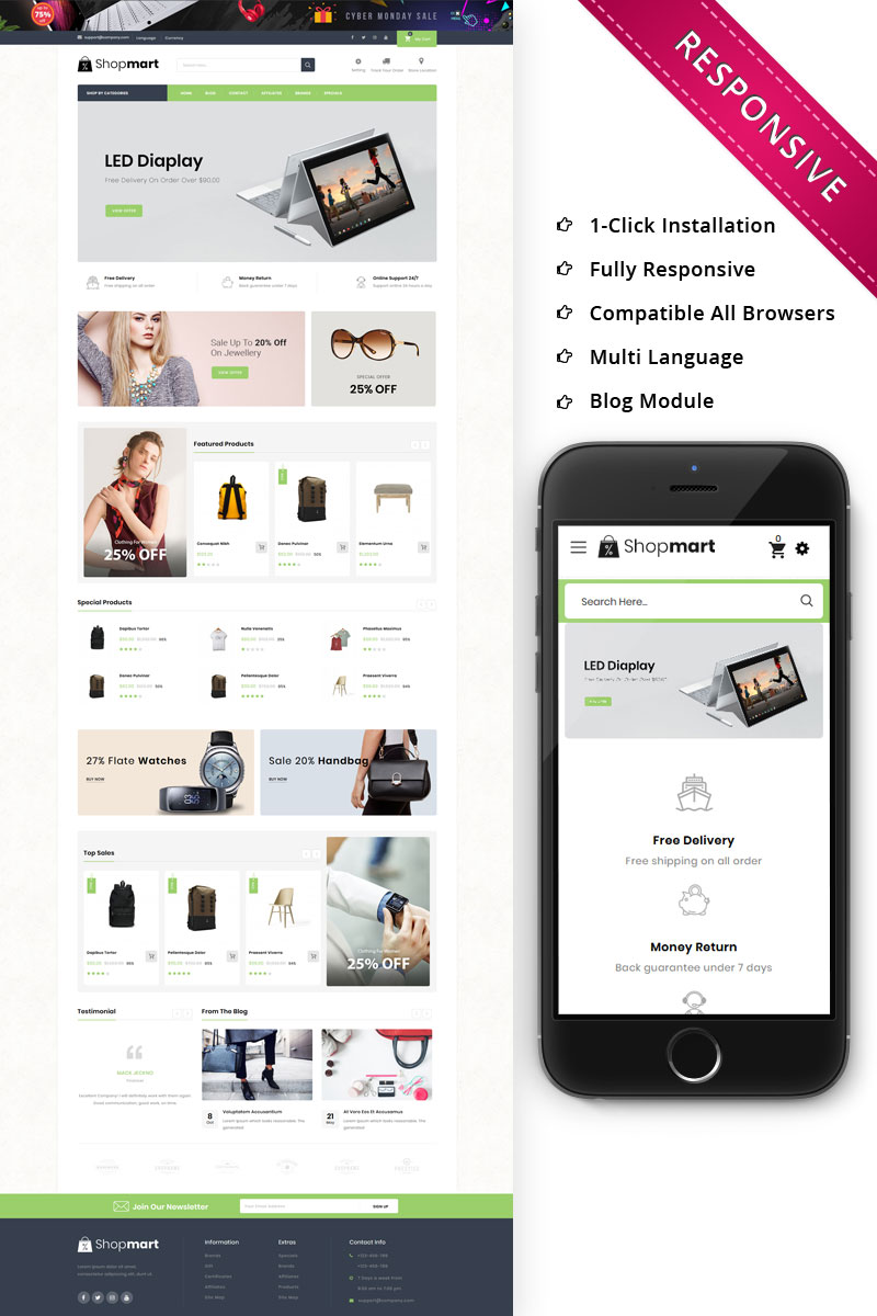 Shopmart - The Mega Store Responsive OpenCart Template
