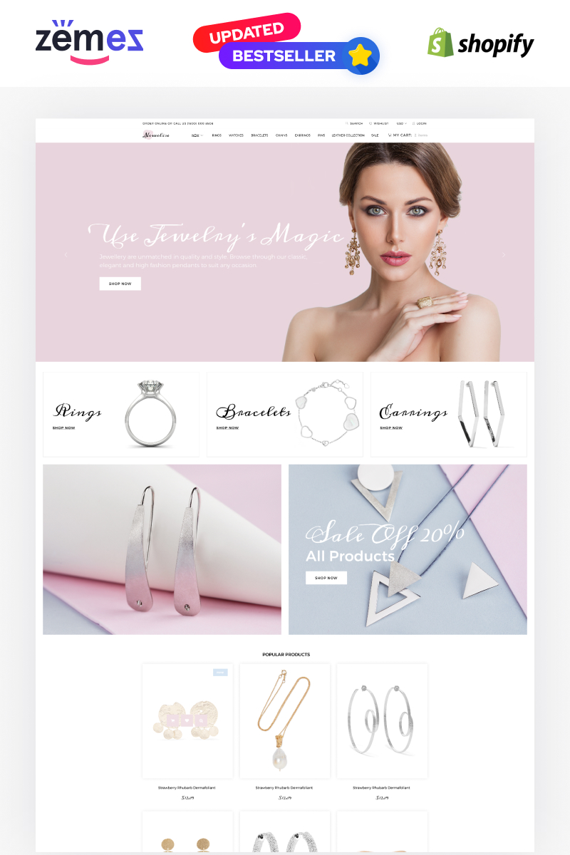 Newelise - Jewelry Elegant Minimalistic Shopify Theme