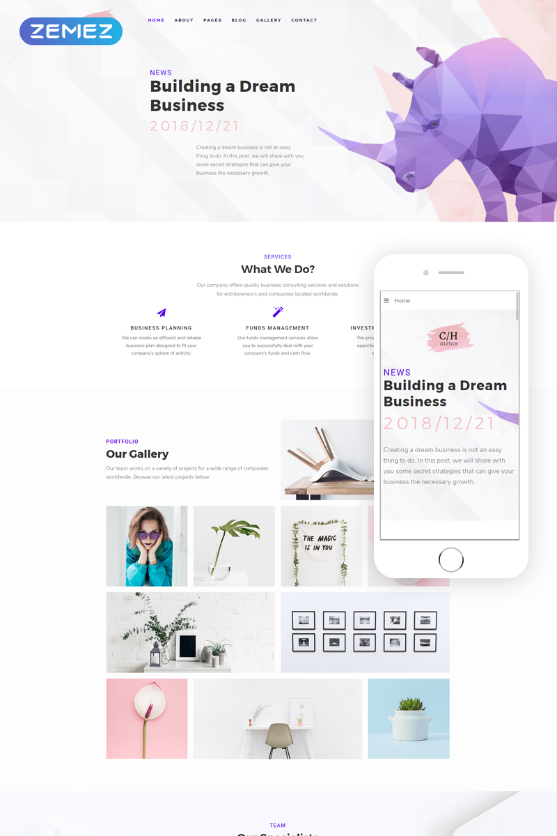 C/H Glitch - Consulting Modern Joomla Template