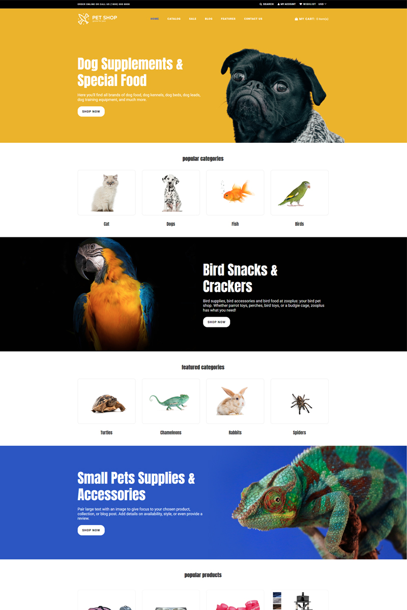 Pet Shop - Animals Bright Shopify Theme