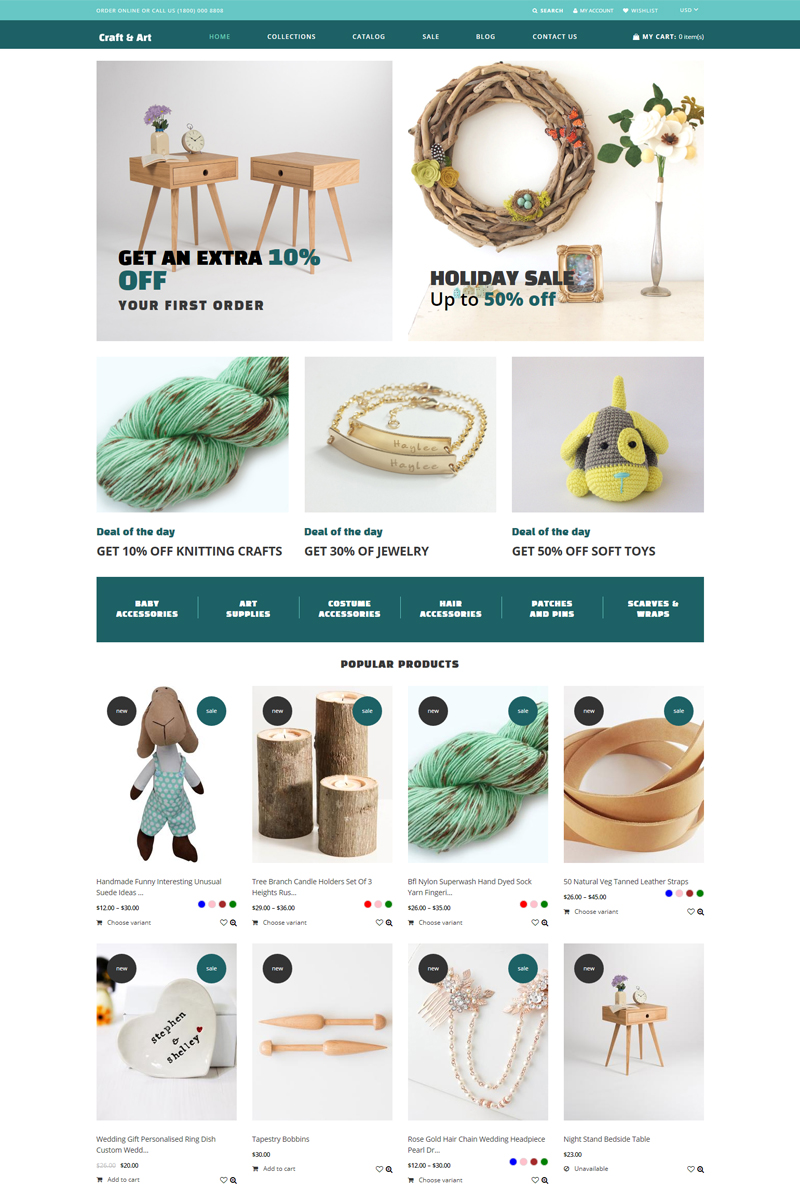 Craft & Art - Handmade & Craft Store Shopify Theme