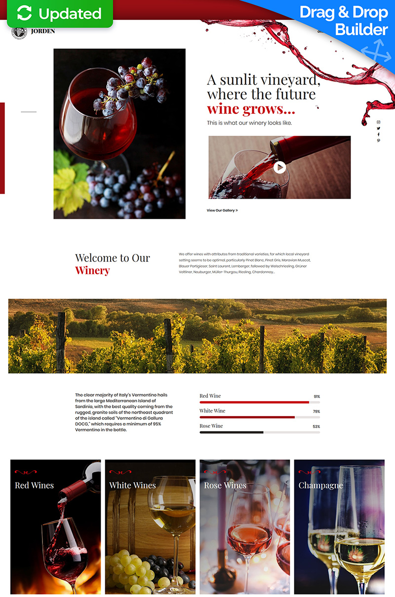 Jorden - Winery Landing Page Template