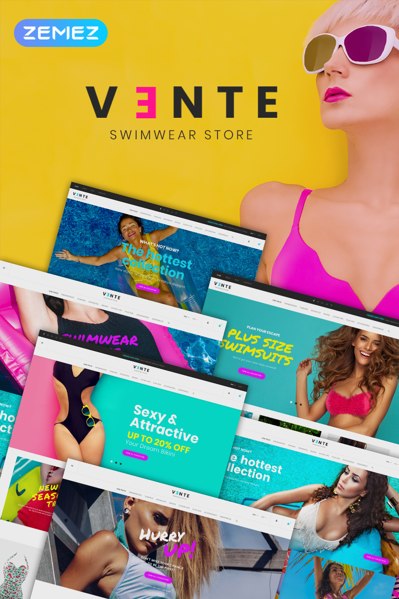 Vente - Swimwear Store Clean Bootstrap Ecommerce PrestaShop Theme