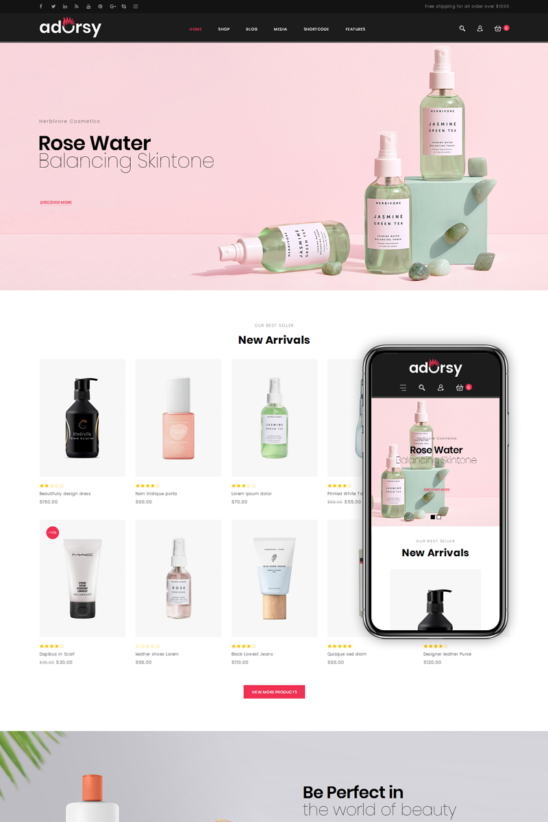 Adorsy - Fashion Store and Accessories Elementor WooCommerce Theme