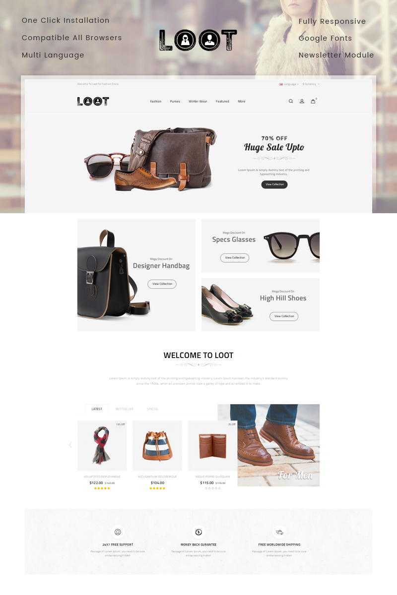 LOOT - Fashion Store OpenCart Responsive Template