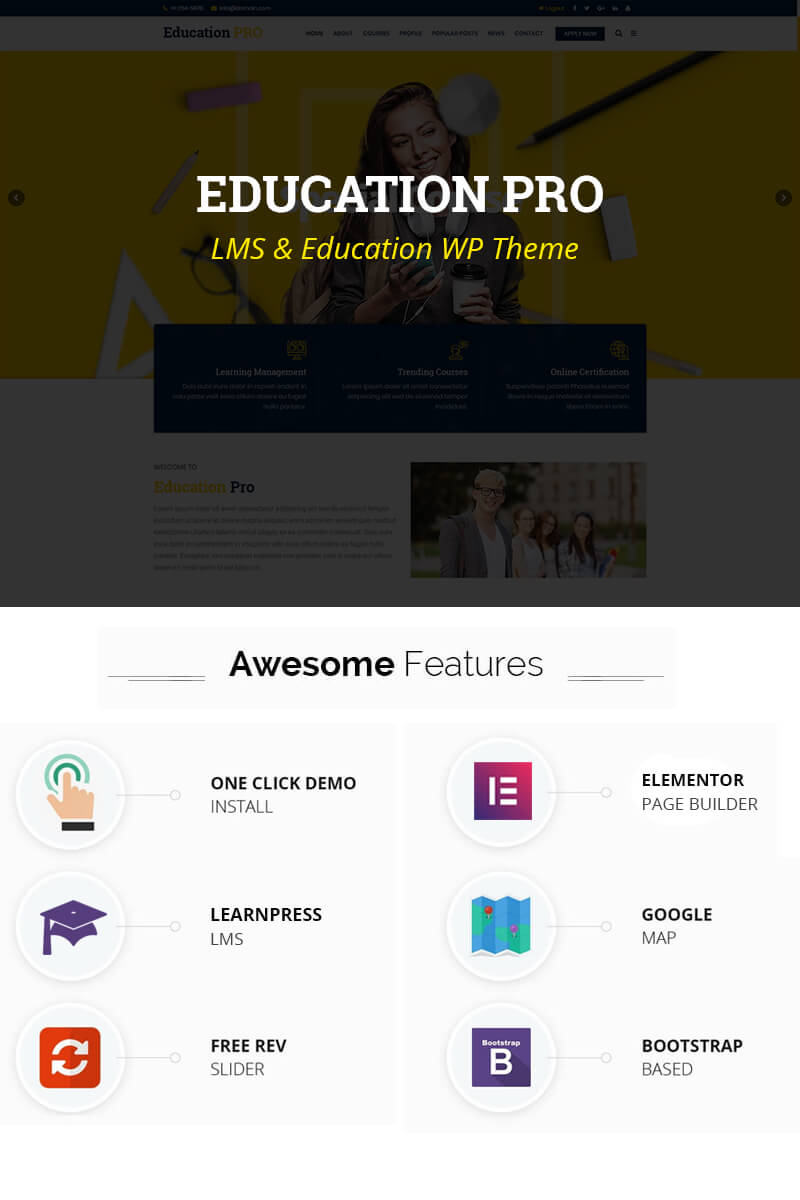 Education Pro - Best Education and LMS Elementor WordPress Theme