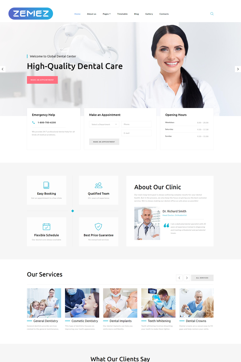 Global Dental Center - Dentistry Clean Usable Joomla Template