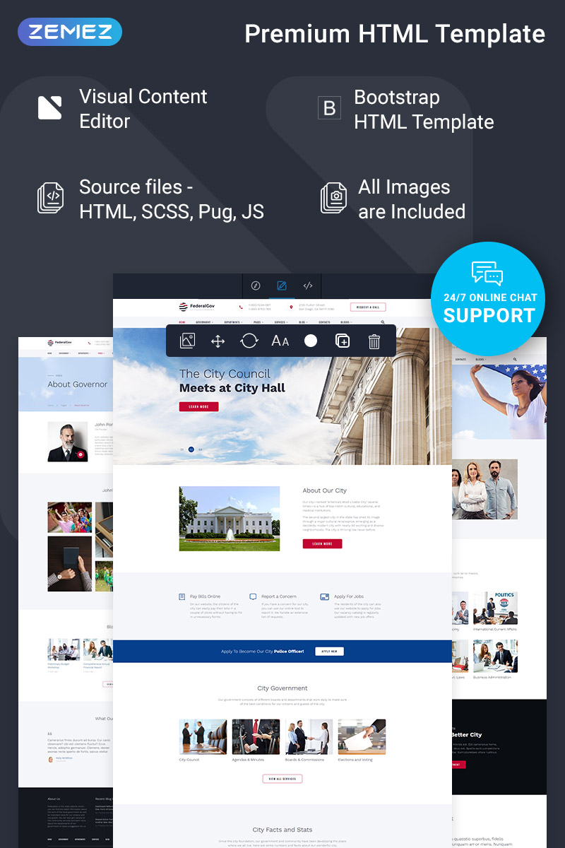 FederalGov - Government Ready-to-Use Classic HTML Website Template
