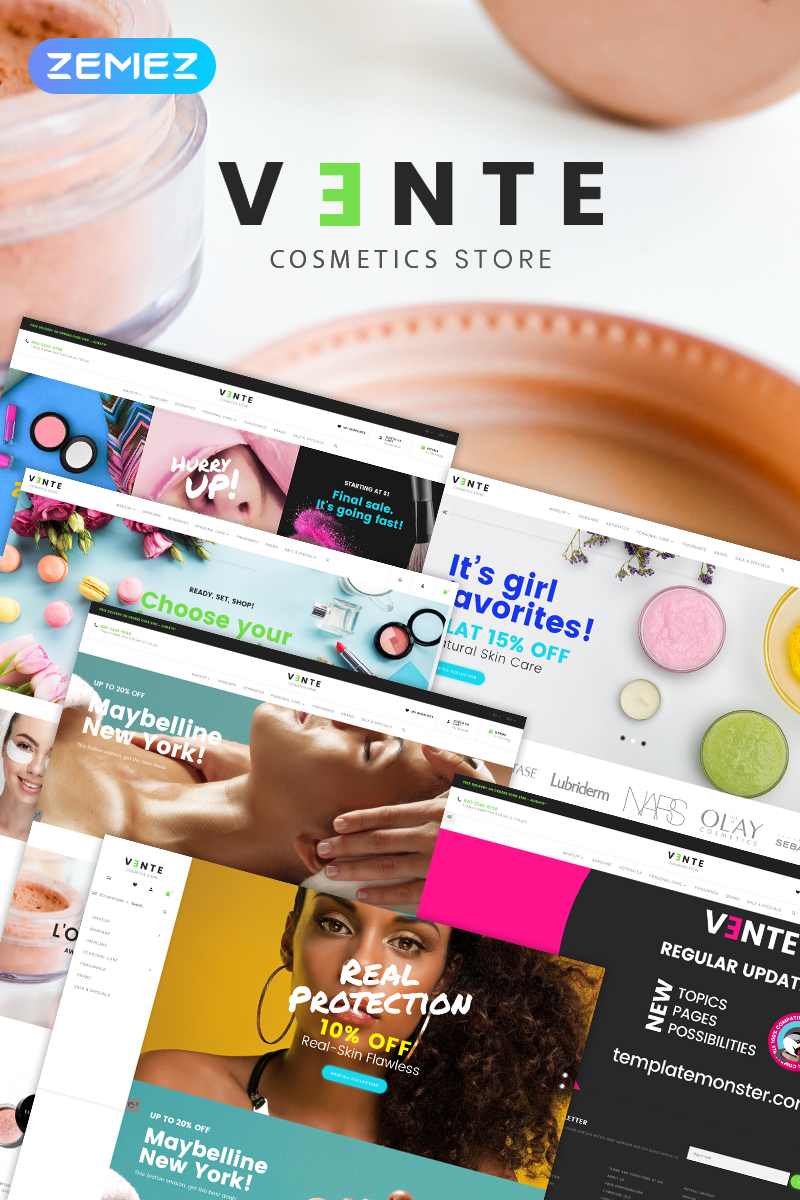 Vente - Cosmetics Store Clean Bootstrap Ecommerce