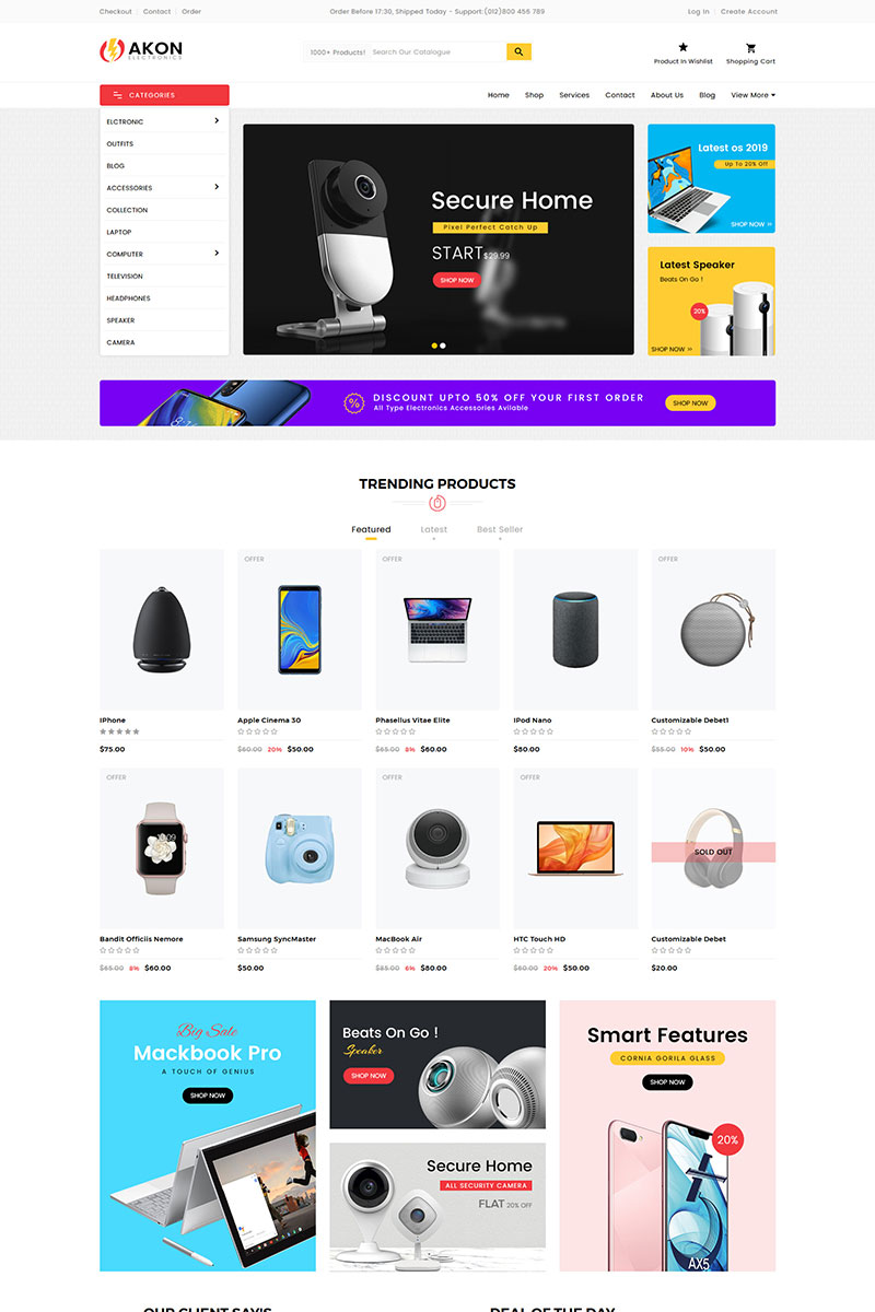 Akon Electronics Shopify Theme