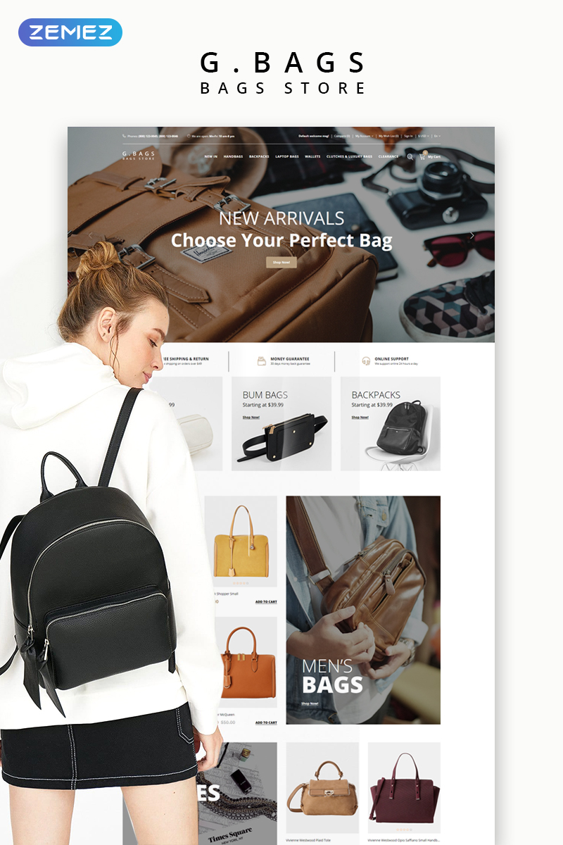 G. Bags - Handbag Clean OpenCart Template