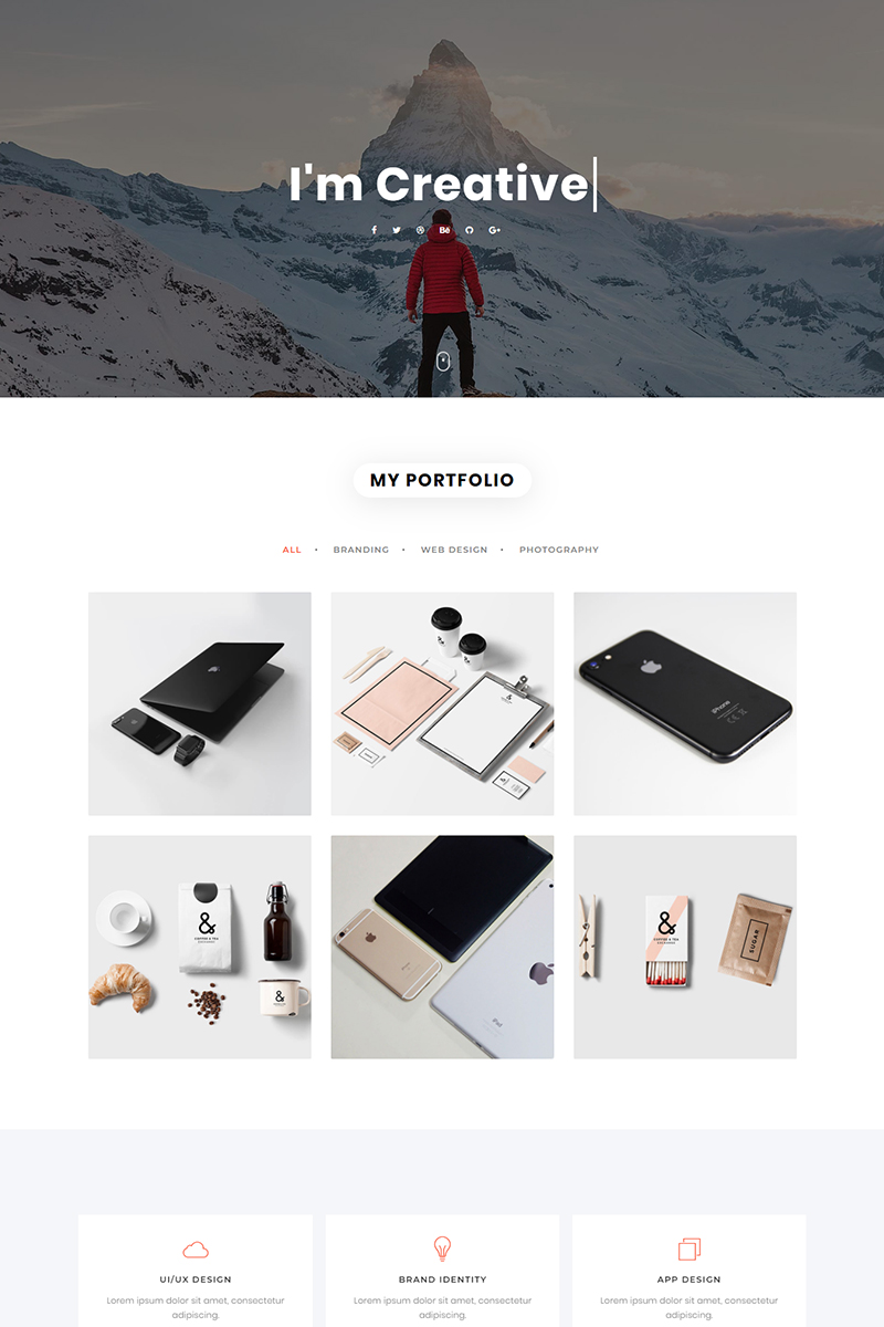 Nivea - Stunning Personal Portfolio Template with HTML5 & Bootstrap