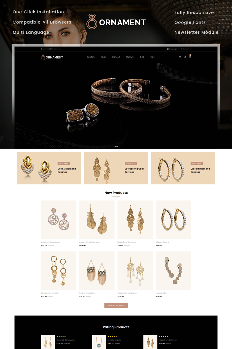 Ornament - Jewelery Store OpenCart Responsive Template