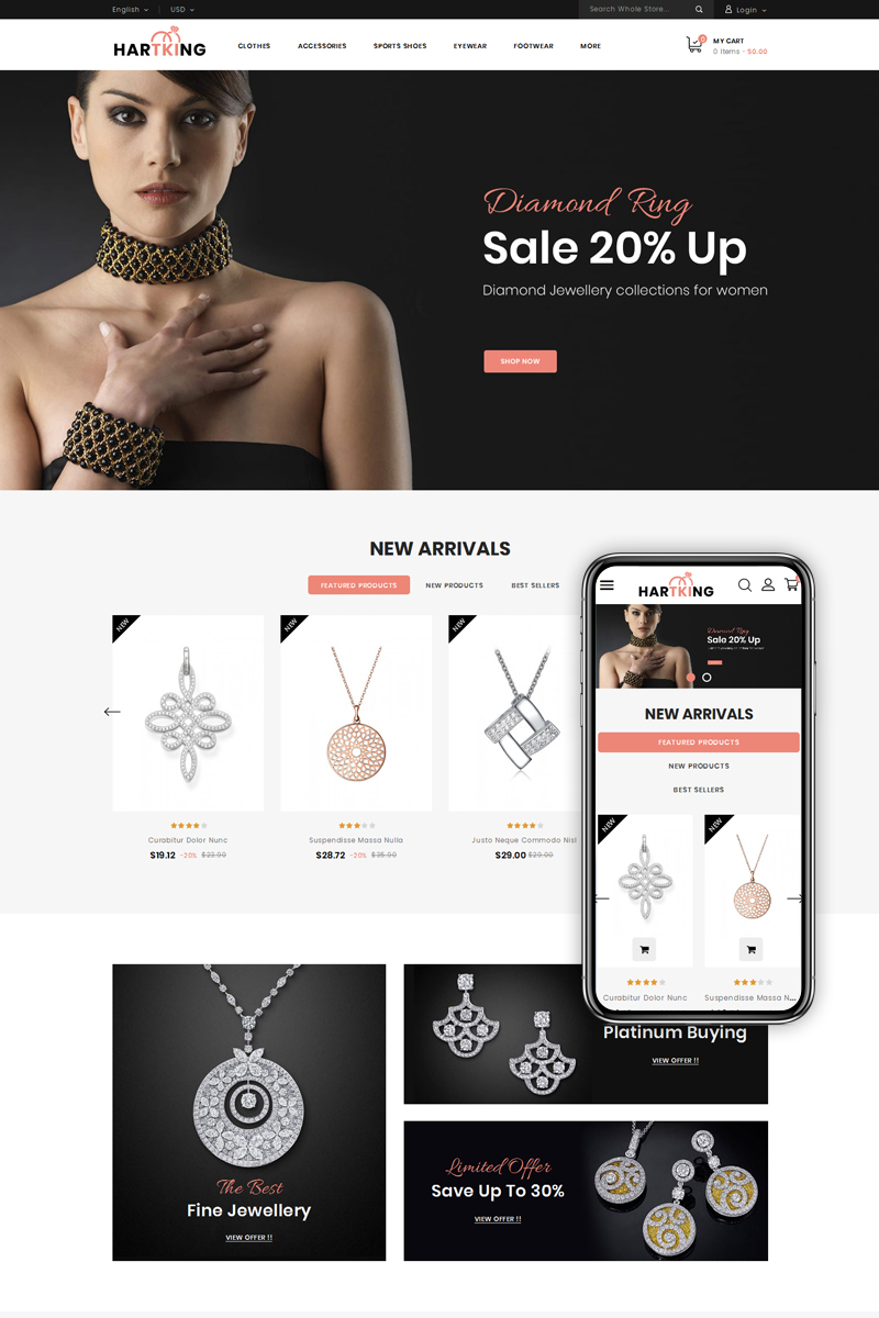 Hartking - Jewelry Shop PrestaShop Theme