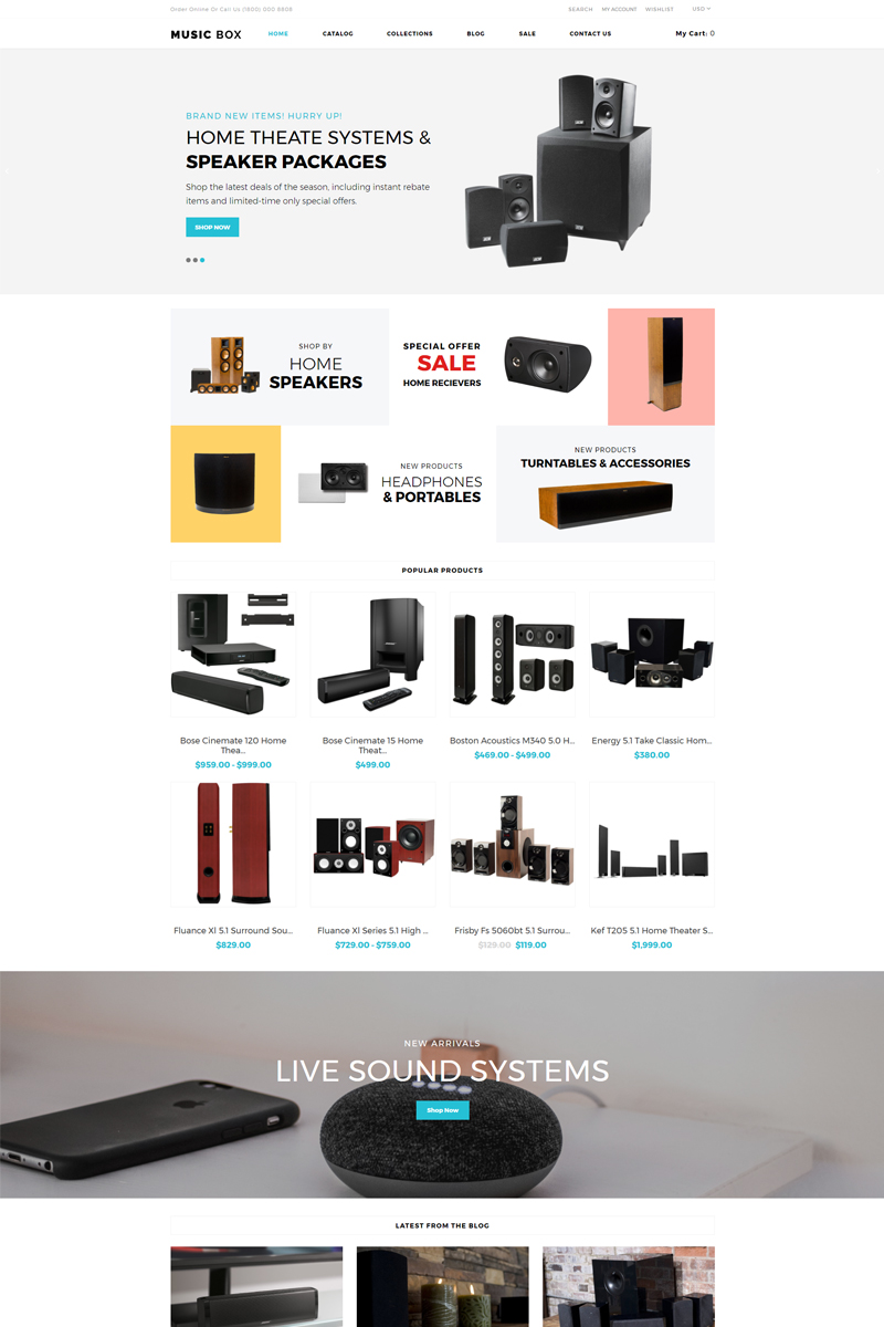 Music Store Clean Shopify Theme 